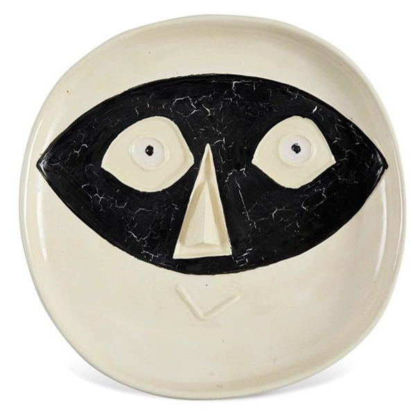 Pablo Picasso Tete au Masque, Number 362 -- Dramatic & Playful Ceramic Created at the Madoura Pottery Studios